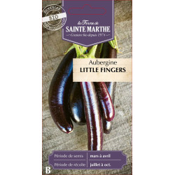 Aubergine little fingers bio -ferme sainte marth de La Ferme de Sainte Marthe - Graines BIO dans Graines de Aubergine