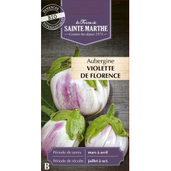 Aubergine violetta di firenze bio - sainte marth de La Ferme de Sainte Marthe - Graines BIO dans Graines de Aubergine
