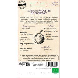 Aubergine violetta di firenze bio - sainte marth de La Ferme de Sainte Marthe - Graines BIO dans Graines de Aubergine