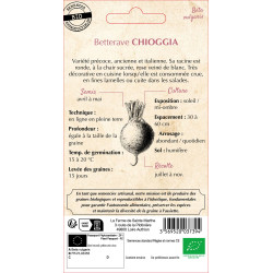 Betterave potagere chioggia bio - sainte marthe de La Ferme de Sainte Marthe - Graines BIO dans Graines de Betterave