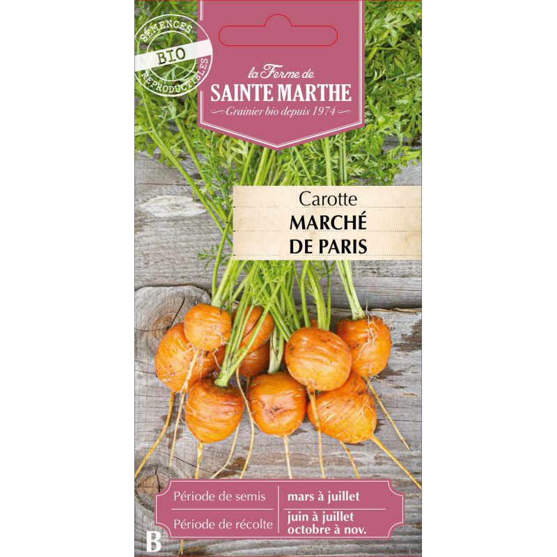 Carotte potagere marche de par bio -sainte marth de La Ferme de Sainte Marthe - Graines BIO dans Graines de Carotte