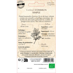 Cerfeuil commun bio - ferme sainte marthe de La Ferme de Sainte Marthe - Graines BIO dans Graines de Cerfeuil