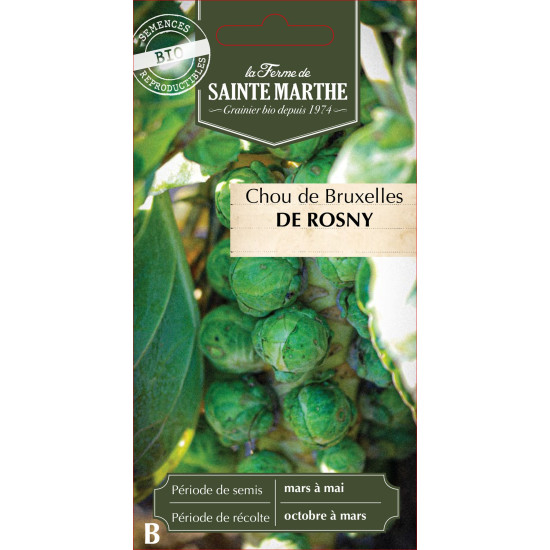 Chou de bruxelles de rosny bio - sainte marthe de La Ferme de Sainte Marthe - Graines BIO dans Graines de Chou