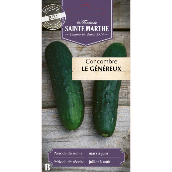 Concombre le genereux bio - ferme sainte marthe de La Ferme de Sainte Marthe - Graines BIO dans Graines de Concombre