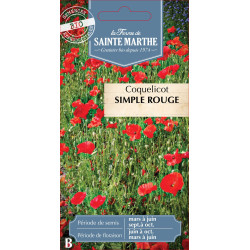 Coquelicot simple rouge bio -ferme sainte marthe de La Ferme de Sainte Marthe - Graines BIO dans Graines de fleurs en C