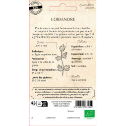 Coriandre bio - ferme sainte marthe de La Ferme de Sainte Marthe - Graines BIO dans Graines de Coriandre