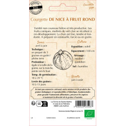 Courgette de nice a fruit rond bio -sainte marth de La Ferme de Sainte Marthe - Graines BIO dans Graines de Courgette - Courge
