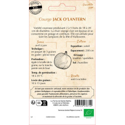 Courgette jack o lantern bio -ferme sainte marth de La Ferme de Sainte Marthe - Graines BIO dans Graines de Courgette - Courge