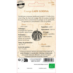Courgette lady godiva bio - ferme sainte marthe de La Ferme de Sainte Marthe - Graines BIO dans Graines de Courgette - Courge