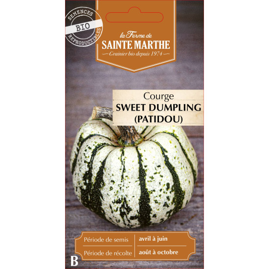 Courgette sweet dumpling patido -sainte marthe de La Ferme de Sainte Marthe - Graines BIO dans Graines de Courgette - Courge