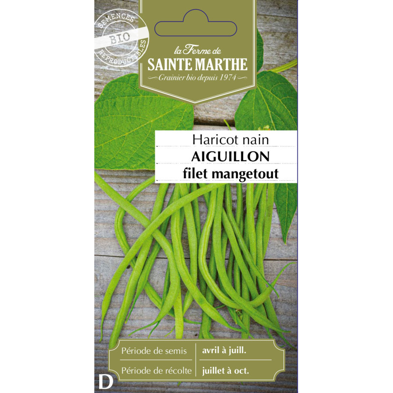 Haricot nain filet aiguillon bio - sainte marthe de La Ferme de Sainte Marthe - Graines BIO dans Graines de Haricot