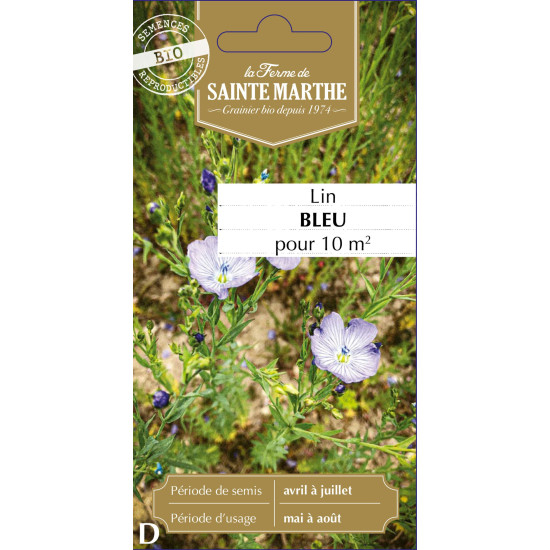 Lin bleu bio - ferme sainte marthe de La Ferme de Sainte Marthe - Graines BIO dans Graines de Jachere fleurie