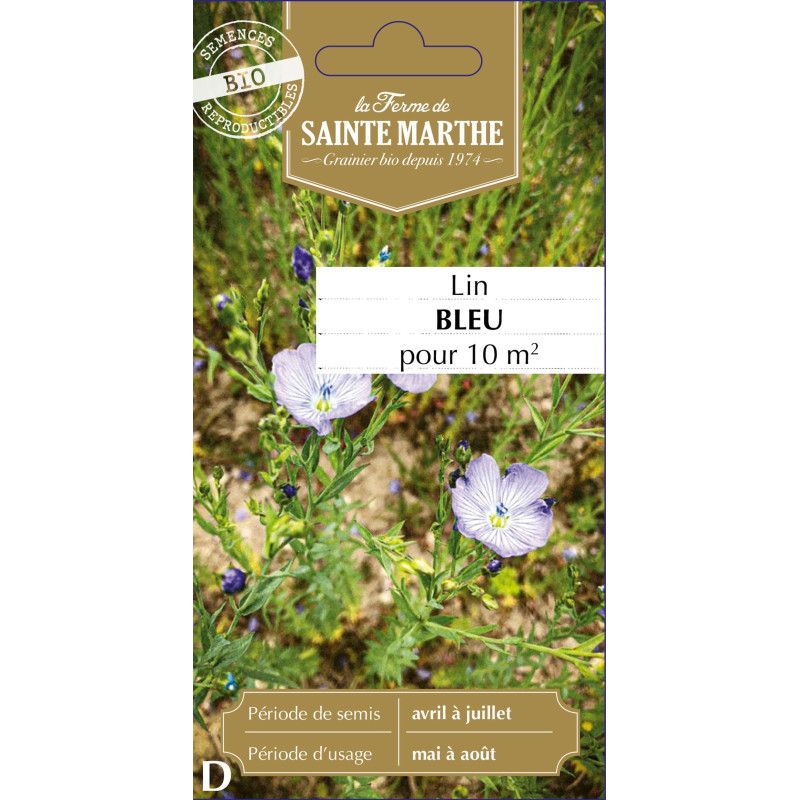 Lin bleu bio - ferme sainte marthe de La Ferme de Sainte Marthe - Graines BIO dans Graines de Jachere fleurie