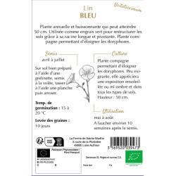 Lin bleu bio - ferme sainte marthe de La Ferme de Sainte Marthe - Graines BIO dans Graines de Jachere fleurie