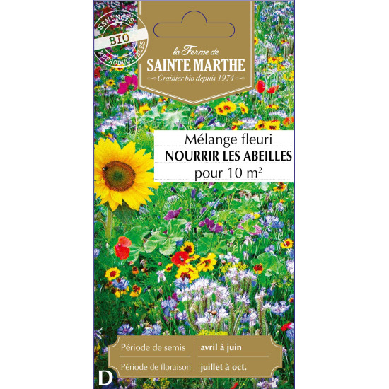 Melange fleuri - nourrir abeilles -sainte marthe de La Ferme de Sainte Marthe - Graines BIO dans Graines de Jachere fleurie