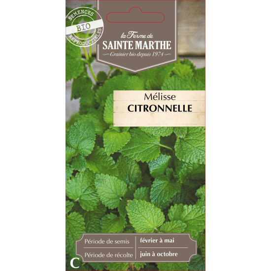 Melisse citronnelle bio - ferme sainte marthe de La Ferme de Sainte Marthe - Graines BIO dans Graines d'autres aromatiques