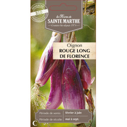 Oignon rouge long de florence bio - sainte marth de La Ferme de Sainte Marthe - Graines BIO dans Oignon - Ail - echalote à semer