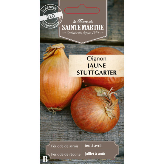 Oignon stuttgarter bio - ferme sainte marthe de La Ferme de Sainte Marthe - Graines BIO dans Oignon - Ail - echalote à semer