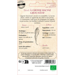 Persil a grosses racines bio -ferme sainte marth de La Ferme de Sainte Marthe - Graines BIO dans Graines de Persil