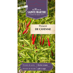 Piment de cayenne bio - ferme sainte marthe de La Ferme de Sainte Marthe - Graines BIO dans Graines de Piment