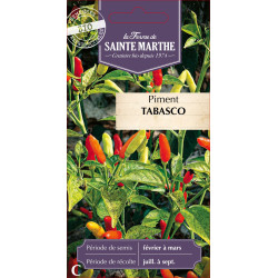 Piment tabasco bio - ferme sainte marthe de La Ferme de Sainte Marthe - Graines BIO dans Graines de Piment
