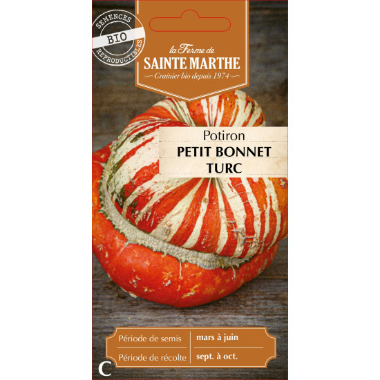 Potiron petit bonnet turc bio - sainte marthe de La Ferme de Sainte Marthe - Graines BIO dans Graines de Potiron - Citrouille