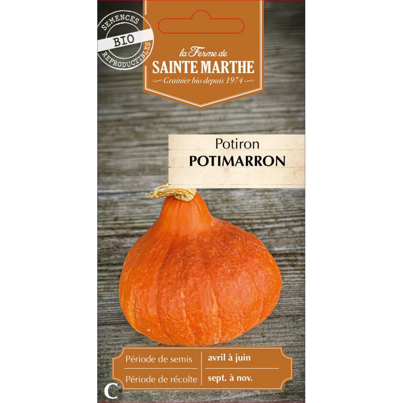 Potiron potimarron bio - ferme sainte marthe de La Ferme de Sainte Marthe - Graines BIO dans Graines de Potiron - Citrouille