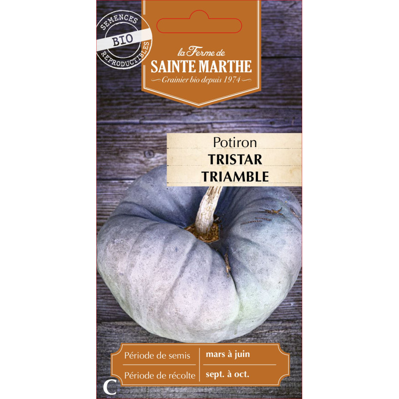 Potiron tristar (triamble) bio - sainte marthe de La Ferme de Sainte Marthe - Graines BIO dans Graines de Potiron - Citrouille