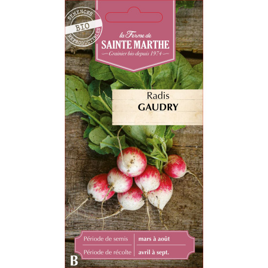 Radis gaudry 2 bio - ferme sainte marthe de La Ferme de Sainte Marthe - Graines BIO dans Graines de Radis