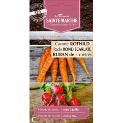 Ruban carotte + radis -sainte marthe de La Ferme de Sainte Marthe - Graines BIO dans Graines en Melange potager