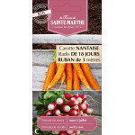 Ruban carotte nantaise+radis 18 j -sainte marthe de La Ferme de Sainte Marthe - Graines BIO dans Graines en Melange potager