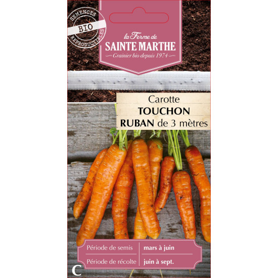 Ruban carotte touchon bio - ferme sainte marthe de La Ferme de Sainte Marthe - Graines BIO dans Graines de Carotte