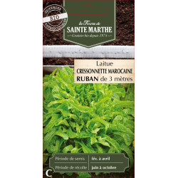 Ruban laitue cressonette maro bio - sainte marth de La Ferme de Sainte Marthe - Graines BIO dans Graines de plantes aromatiques
