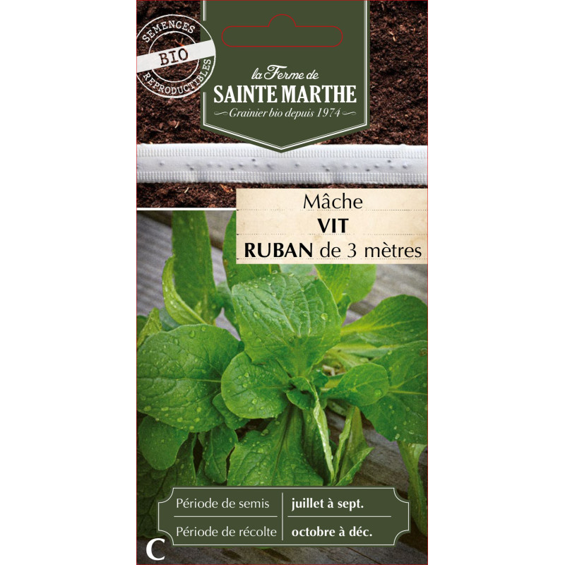 Ruban mache vit bio - ferme sainte marthe de La Ferme de Sainte Marthe - Graines BIO dans Graines de Mache