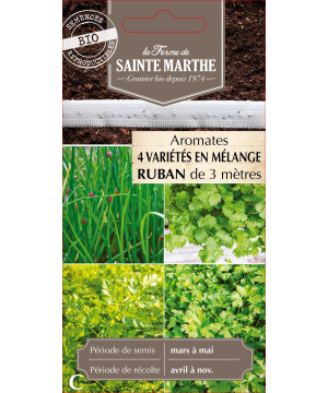 Ruban melange aromatique -sainte marthe de La Ferme de Sainte Marthe - Graines BIO dans Graines d'autres aromatiques