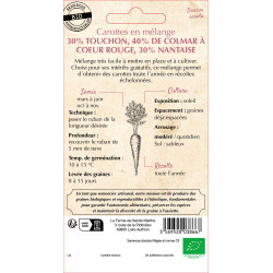 Ruban melange carotte bio -sainte marthe de La Ferme de Sainte Marthe - Graines BIO dans Graines de Carotte