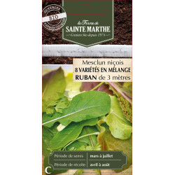 Ruban mesclun nicois bio - ferme sainte marthe de La Ferme de Sainte Marthe - Graines BIO dans Graines de Mesclun