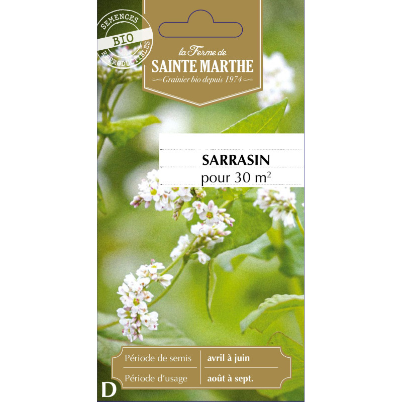 Sarrasin esculentum bio - ferme sainte marthe de La Ferme de Sainte Marthe - Graines BIO dans Graines de Jachere fleurie