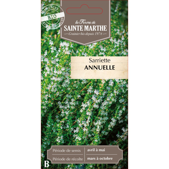 Sarriette annuelle bio - ferme sainte marthe de La Ferme de Sainte Marthe - Graines BIO dans Graines d'autres aromatiques