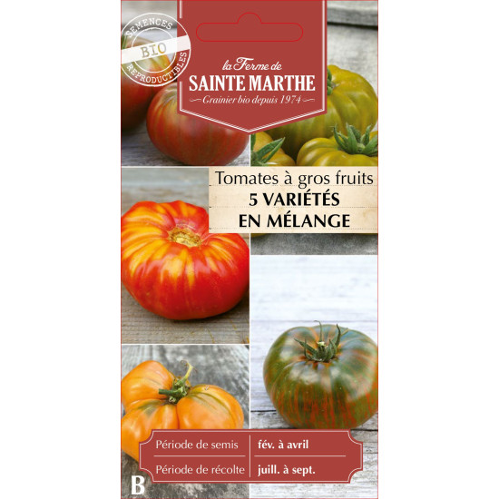 Tomate a gros fruit melange bio - sainte marthe de La Ferme de Sainte Marthe - Graines BIO dans Graines de Tomate