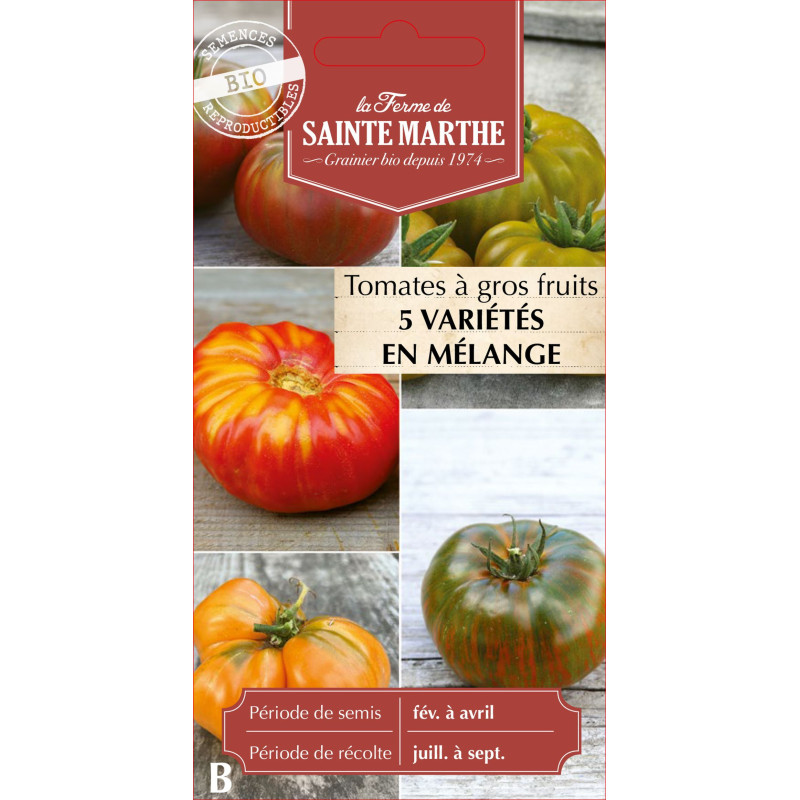 Tomate a gros fruit melange bio - sainte marthe de La Ferme de Sainte Marthe - Graines BIO dans Graines de Tomate