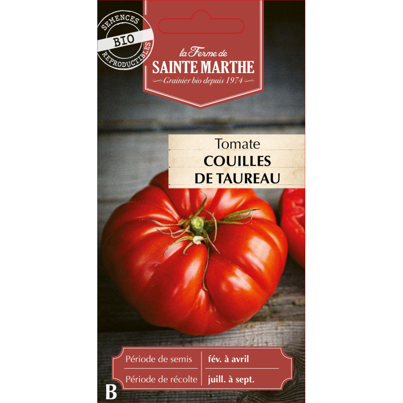 Tomate couille de taureau bio - sainte marthe de La Ferme de Sainte Marthe - Graines BIO dans Graines de Tomate