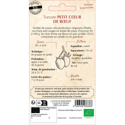 Tomate petit coeur de boeuf bio - sainte marthe de La Ferme de Sainte Marthe - Graines BIO dans Graines de Tomate