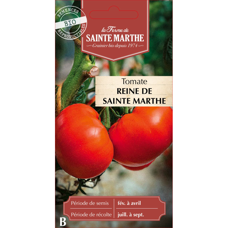 Tomate reine de sainte marthe bio - sainte marth de La Ferme de Sainte Marthe - Graines BIO dans Graines de Tomate