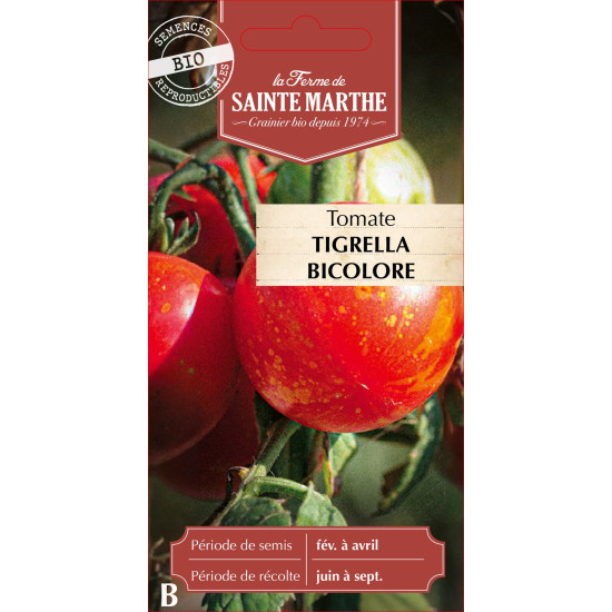 Tomate tigrella bicolore bio -ferme sainte marth de La Ferme de Sainte Marthe - Graines BIO dans Graines de Tomate