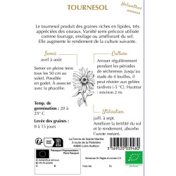 Tournesol bio - ferme sainte marthe de La Ferme de Sainte Marthe - Graines BIO dans Graines de légumes du potager