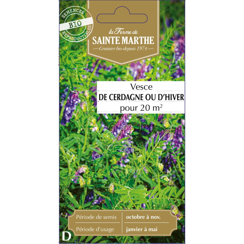 Vesce de cerdagne ou d´hiver bio - sainte marthe de La Ferme de Sainte Marthe - Graines BIO dans Graines de Jachere fleurie