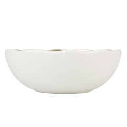 Mangeoire stone l 700ml 16.5x16.5x7cm blanc/or de Laroy - aliments et d'accessoires pour animaux de compagnie dans Gamelles e...