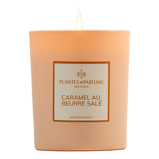 Bougie parfumee caramel au beurre sale 180g de Plantes & Parfums dans Bougie parfumée