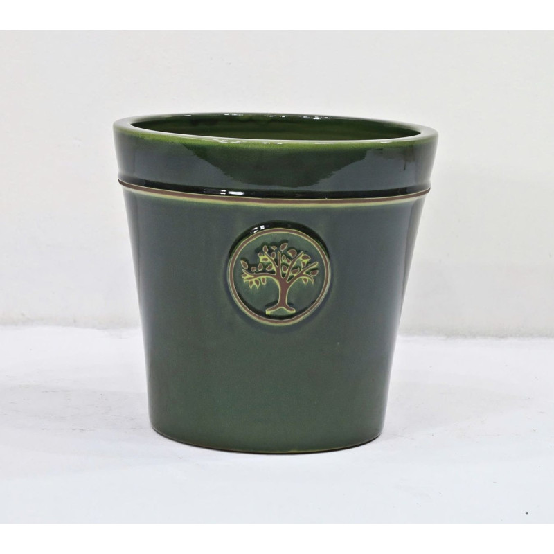Pot 33x31.5cm ceramique vert de Pot et Deco - poterie céramique de qualité dans Pots en terre cuite